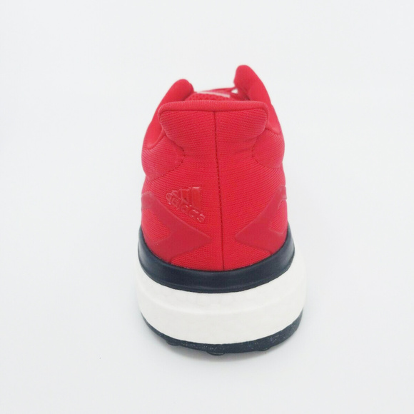 Adidas Mens Boost Red Black Lace Up Running Shoes - Picture 7 of 8